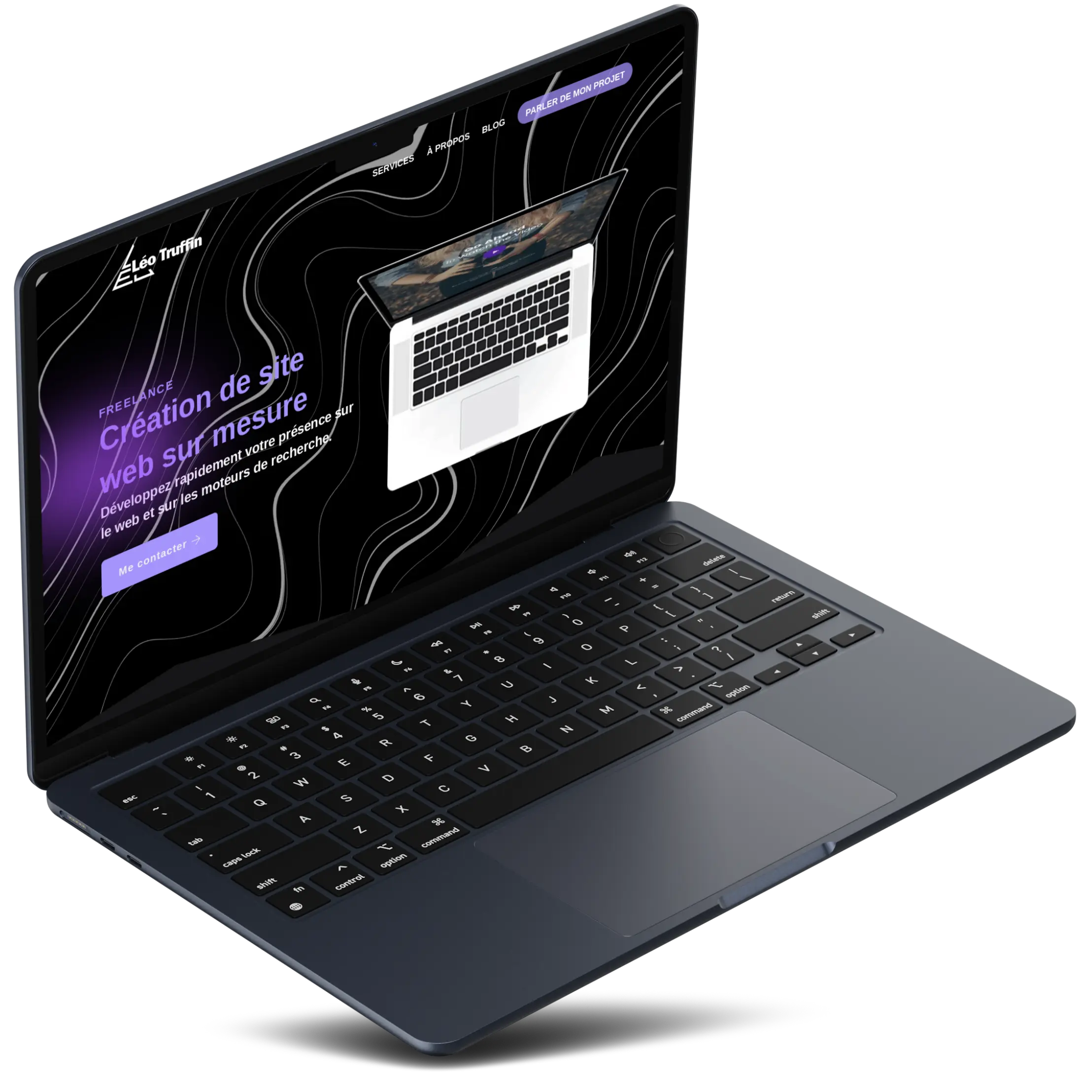 mockup pc incliné